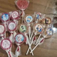 آبنبات چوبی با طرح خوراکی