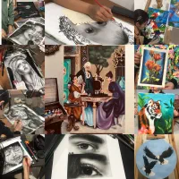 نقاشی ،طراحی ،سیاه قلم،  رنگ روغن