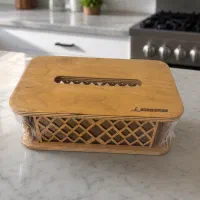 جا دستمال کاغذی چوبی