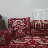 پشتی سنتی شاه نشین رنگ قرمز|پشتی|پرند, فاز ۴|دیوار