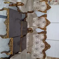 مبل استیل ۹ نفره با ۳ تا عسلی و یک میز وسط