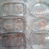 ظروف شیشه ای 2عدد دیس 4عدد مرغ خوری|ظروف سرو و پذیرایی|اندیمشک, |دیوار
