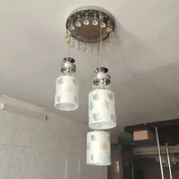 لوستر کریستالی بسیار زیبا کنترلی و لوستر عروسکی|لوستر و چراغ آویز|کرج, حصارک پایین|دیوار