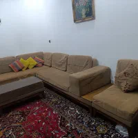 یکدست مبل ال سی نفره کار کرده|مبلمان خانگی و میز عسلی|کرج, حاجی آباد|دیوار