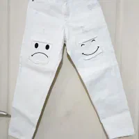 شلوار جین سفید و زغالی و بیلرسوت