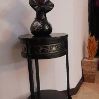 میز تلفن با گلدان و تابلو نقاشی کار دست رنگ روغن|صنایع دستی و سایر لوازم تزئینی|آمل, |دیوار