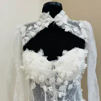 لباس عروس مدل ماهی دو دامنه