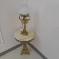 دو عدد میز و چراغ خواب برنجی اصل