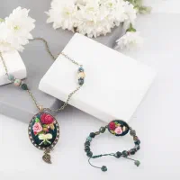 انواع اکسسوری دستساز گلدوزی|زیورآلات و اکسسوری|اسدآباد, |دیوار