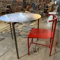 صندلی فلزی فضای باز کافه فست فود بیکن سوخاری|کافی‌شاپ و رستوران|باقرشهر, |دیوار