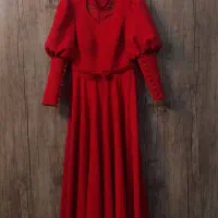 لباس مجلسی قرمز ماکسی|لباس|اصفهان, کوی امیریه|دیوار