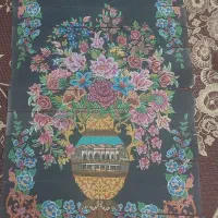 نخ و نقشه تابلو فرش گل و گلدان