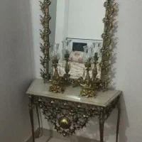 آینه و شمعدان برنجی