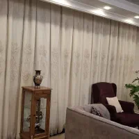 پرده 6 متر در 2.8 متر حریر طرح دار