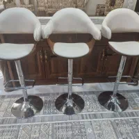 صندلی جک دار چوب و چرم سالم