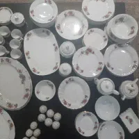 بشقاب و دیس و ... گل سرخی|ظروف سرو و پذیرایی|تهران, امانیه|دیوار