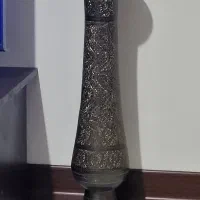 گلدان مسی قلم کاری