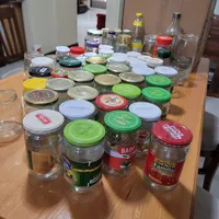 شیشه مربا خالی با در