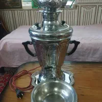 سماور برقی کنده کاری شده کاردست استاد کاران اصفهان