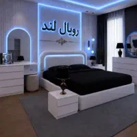 سرویس خواب دونفره سفید مدل پاندا