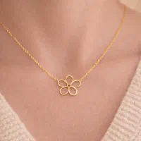 گردنبند طلای طرح گل - فروش قسطی