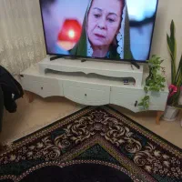 میز تلویزیون چوبی سفید