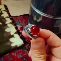 انگشتر چهل گل فوق کلکسیونی دومهر عقیق یمنی