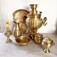 ست کامل ۷پارچه سماور زغالی آنتیک به قیمت تولیدی