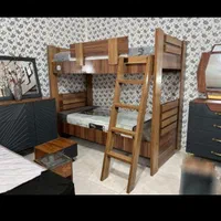 تخت دوطبقه لیدا ۲ تمام چوب|تخت و سرویس خواب|قزوین, |دیوار