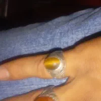 انگشتر نقره  نگین چشم ببر