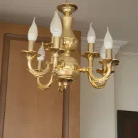 ست لوستر و دیوارکوب های قدیمی سنگین روکش آب طلا|لوستر و چراغ آویز|تهران, اباذر|دیوار