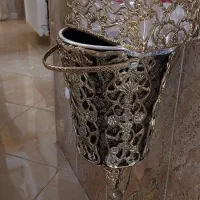ست جا دستمالی وسطل برنجی