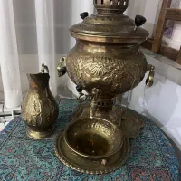 سماور زغالی تمام  برنجی