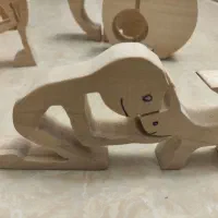 مجموعه عروسکی چوبی کاری تک‌بدون نمونه