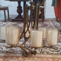 لوستر ۸ شاخه برنز|لوستر و چراغ آویز|شاهین‌شهر, فردوسی|دیوار