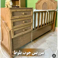 سرویس چوب نوزاد چیکا اقساط ویژه کف قیمت بازار|تخت و سرویس خواب|شاندیز, |دیوار