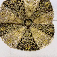 رومیزی گرد (قیطان و نگین کار شده)|پرده، رانر، رومیزی|تهران, مدائن|دیوار