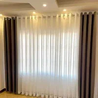 پرده حریر شاین ساده اسکاچی کرپ مستاجری|پرده، رانر، رومیزی|مشهد, رده|دیوار