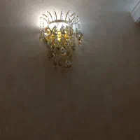 لوستر تمام کریستال ۸ شاخه با همراه دیوارکوب ست|لوستر و چراغ آویز|ری, فیروزآبادی|دیوار