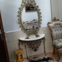 آینه شمعدان برنج درحد نو|آینه|اراک, |دیوار