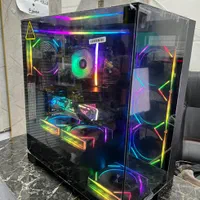 کیس گیمینگ اکواریومیCPU I 5 12400F RAM 16RGBRX580