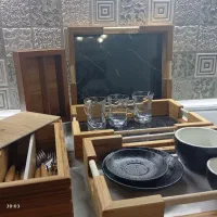 سینی، قندان، شکلات خوری، جای کاردوچنگال|ظروف سرو و پذیرایی|پاکدشت, پاکدشت (مامازند)|دیوار