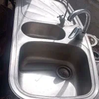 سینک توکارالبرزیک متری به همراه شیرآب وشیرتصفیه