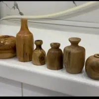 قندان و گلدان چوبی|ظروف سرو و پذیرایی|کرمانشاه, |دیوار