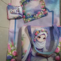 ست عبادت چادر.سجاده.جانماز . کیف دستی.جامهری