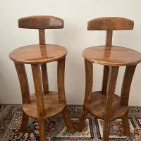صندلی پایه بلند چوبی