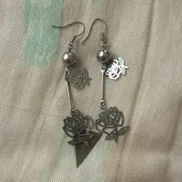 گوشواره استیل رنگ ثابت نقره ای
