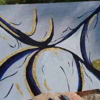 تابلو ورق طلا