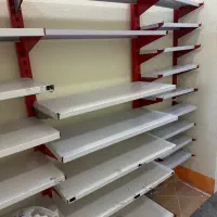 طبقه فلزی قفسه|کتابخانه، شلف، قفسههای دیواری|کرج, شهرک اوج|دیوار