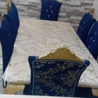 مبلمان ۹ نفره سلطنتی با میز ناهار خوری ۸ نفره|مبلمان خانگی و میز عسلی|ورامین, ورامین|دیوار